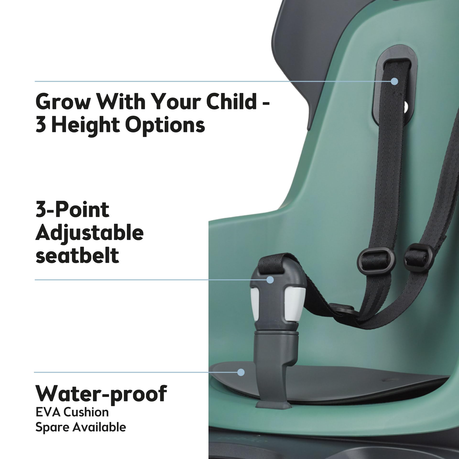 BOBIKE 8012400008 - Rear Bicycle Child Seat GO MAXI For Frame