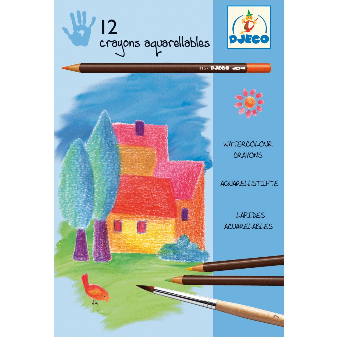 DjecoThe Colours - 12 Watercolour Pencils