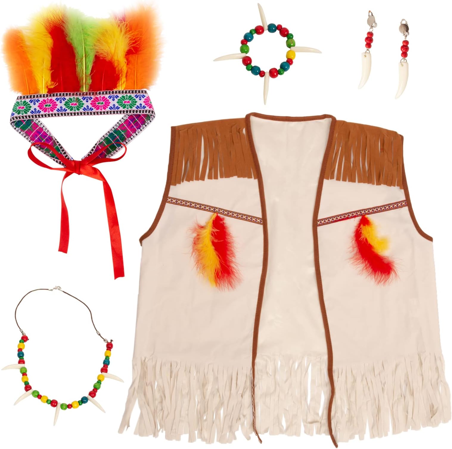 Tigerdoe Indian Costume - Indian Costume Accesories - Thanksgiving Native American Costume - Indian Warrior…