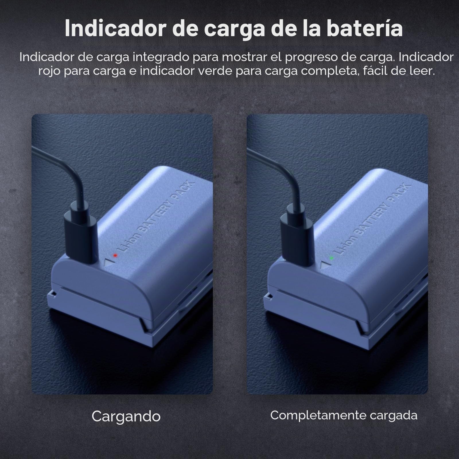 SMALLRIG Batería Compatible con LP-E6NH 2400mAh de Repuesto para R5,R6,R7,USB-C 2.5H Batería de Cámara de Carga Rápida para R6 Mark II,R,R5C,5D II/III/IV,6D,6D II,7D,7D II,60D,70D,80D,90D - 4264