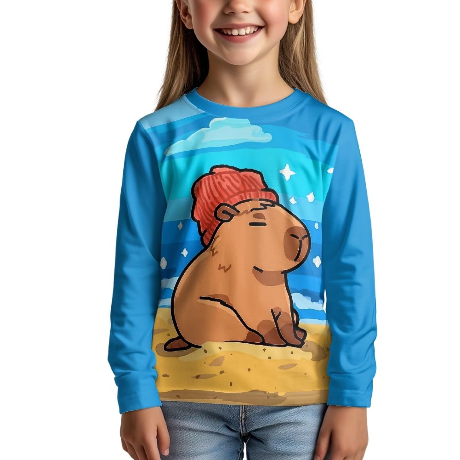 Uourmeti Girls Graphic Tees Long Sleeve T Shirts for Teens Casual Tshirts Junior Sportswear Fall Tops