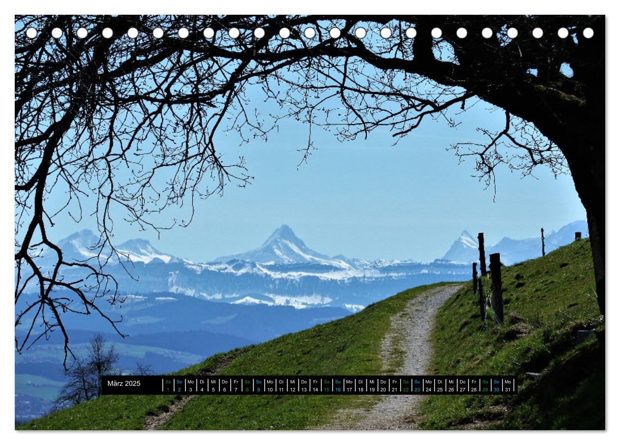 Wandern - Spaziergänge für die Seele Hausberg Gurten/ Bern (Tischkalender 2025 DIN A5 quer), CALVENDO Monatskalender: Raus aus der Stadt, ab ins Grüne (CALVENDO Natur)