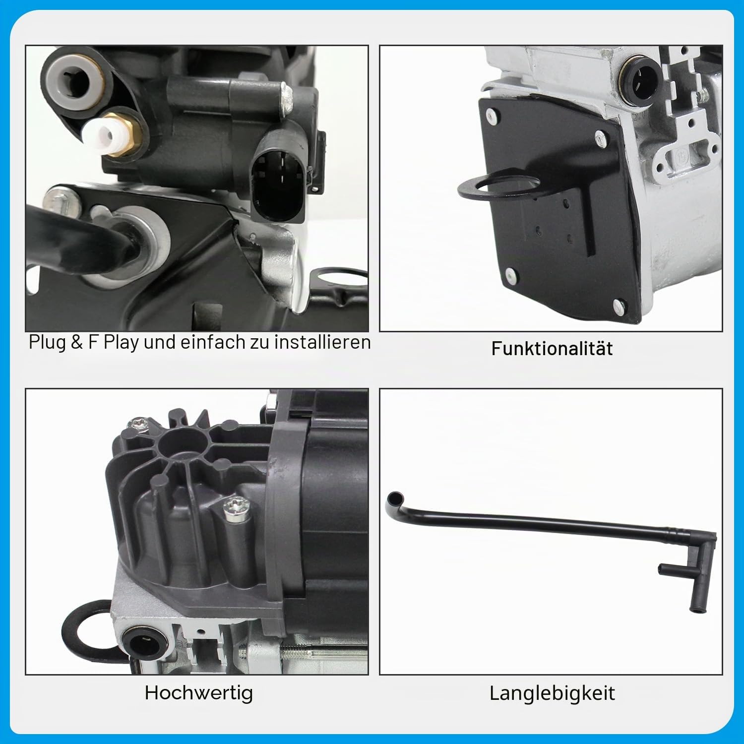 2203200104 W211 Luftfederung Kompressorpumpe Kompatibel mit 2000-2009 Mercedes Benz W220 W211 W219 S211 CLS500 S430 S500 Airmatic Luftkompressorpumpe 211320032003 04