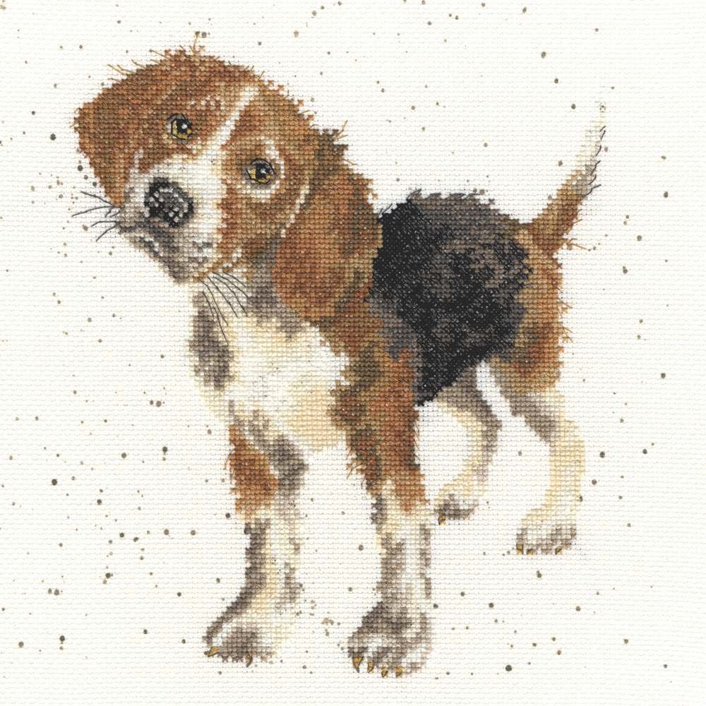 Bothy Threads The Home Of Happy Stitching Mehrfarbig Bothy Threads Cross Stitch Kit - Wrendale Designs - Beagle Size 14