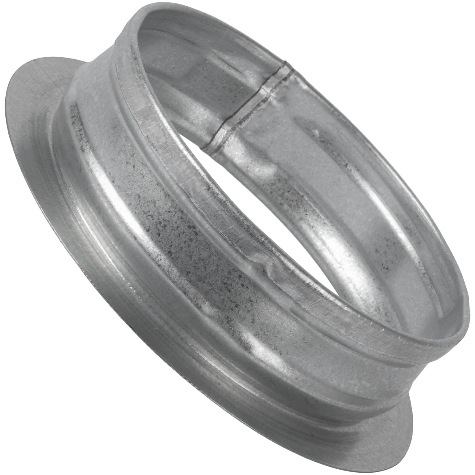 Vent Systems Silver Ø100 Mm / 4" Inch Round Air Duct Connector Flange – Heavy Duty Galvanised Steel Air Vent Duct Coupler For Cooling, Heating Ventilation - Quality Fittings For Hvac System Ducting