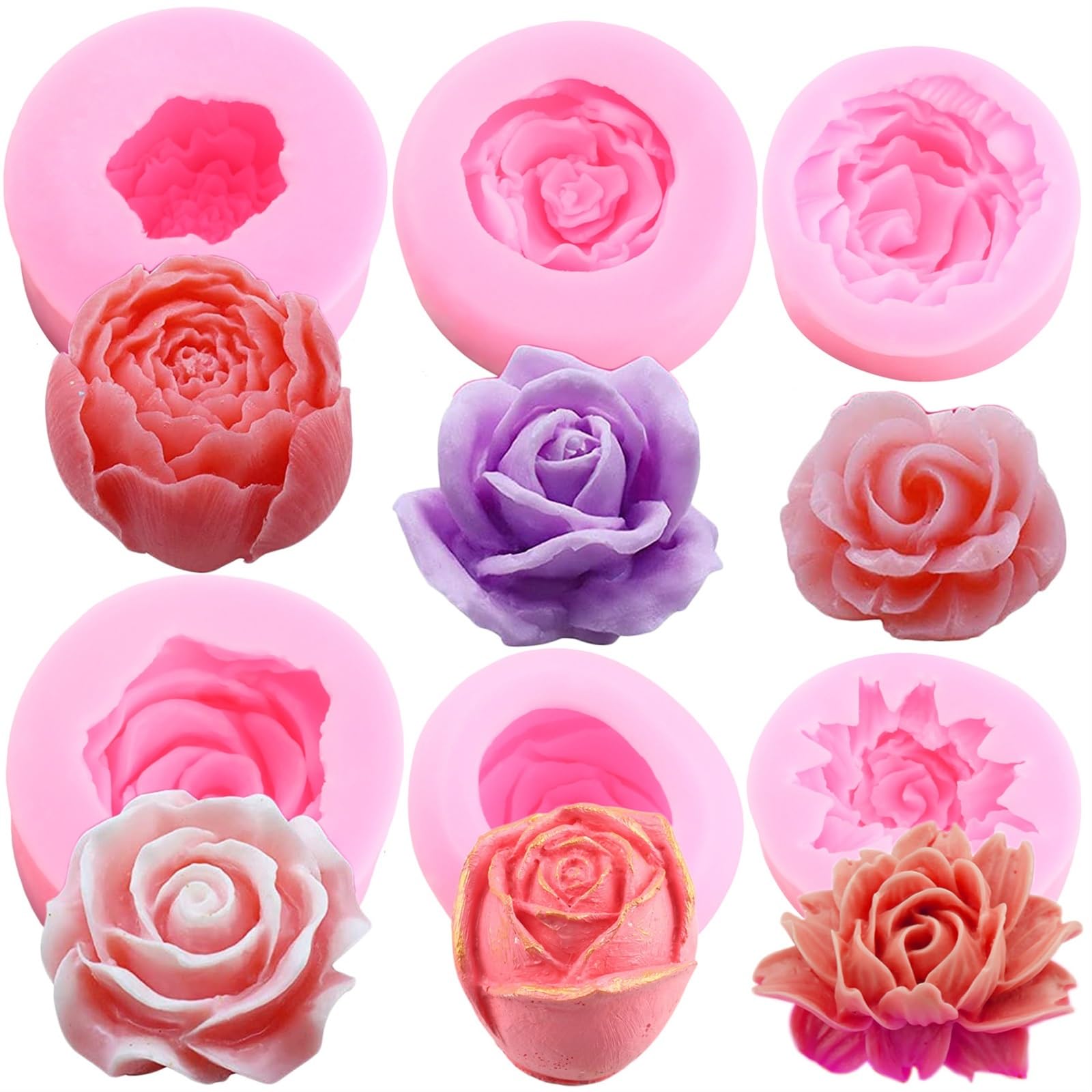 Calco in silicone per fondente, zucchero a forma di ROSA - Stampo per