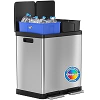 Vista 8 de iTouchless Prime - Cubo de basura con sensor de 13.2 galones, delgado y ahorra espacio, construcción duradera a prueba de abolladuras, contenedor