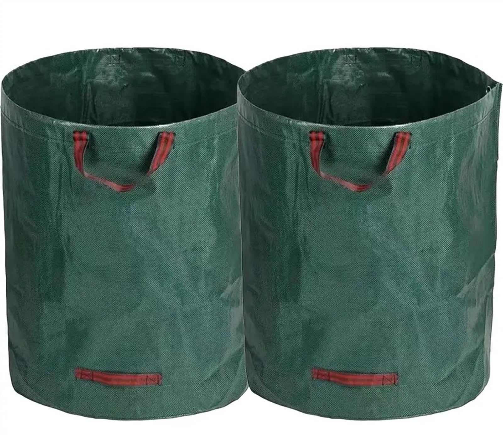Juego de 2 bolsas de basura grandes para jardín, reutilizables, para recoger desechos de hojas de patio, para hierba, malas hierbas y hojas, 500 L de capacidad, contenedores de jardín para un
