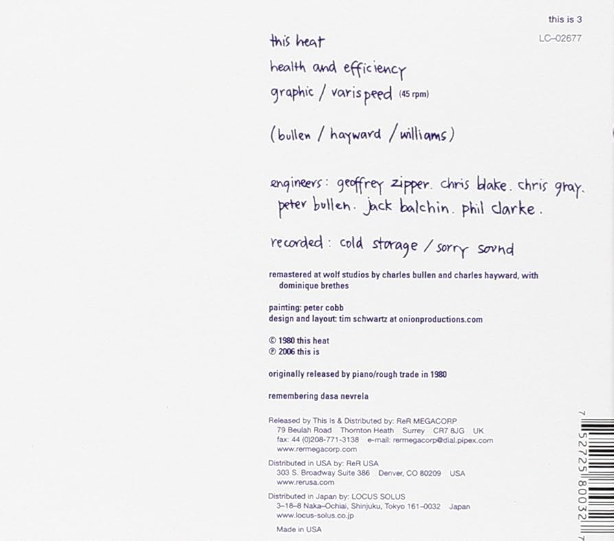 This Heat／Health & Efficiency UK12” This heat - Health and Efficiency - Boomkat