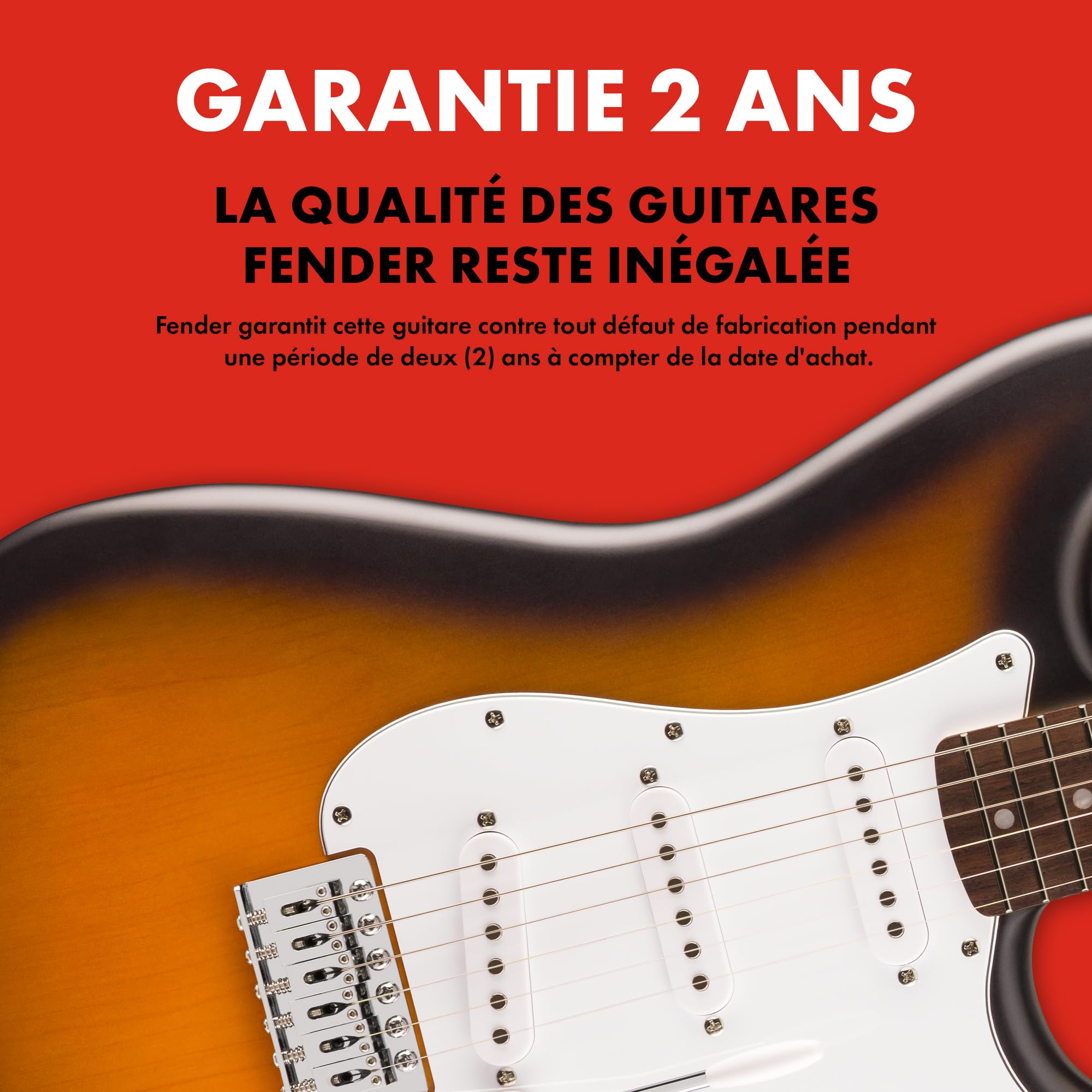 Fender Squier Debut Series Stratocaster Guitare Electrique, Guitare pour Débutants, avec 2 ans de Garantie, 2 Couleurs Tonalités Marron