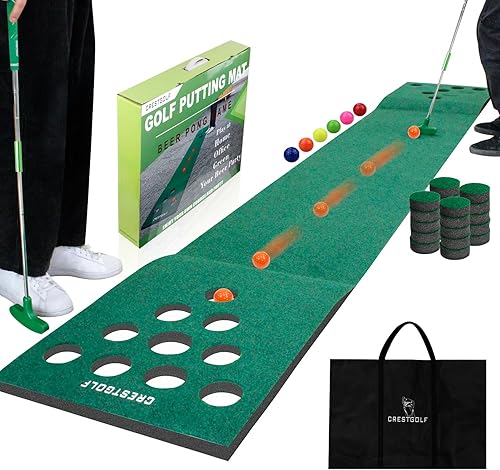 Juego de 20 agujeros para jugar golf en interiores y exteriores, juego de golf verde para fiesta en el patio trasero, juegos de golf increíbles con