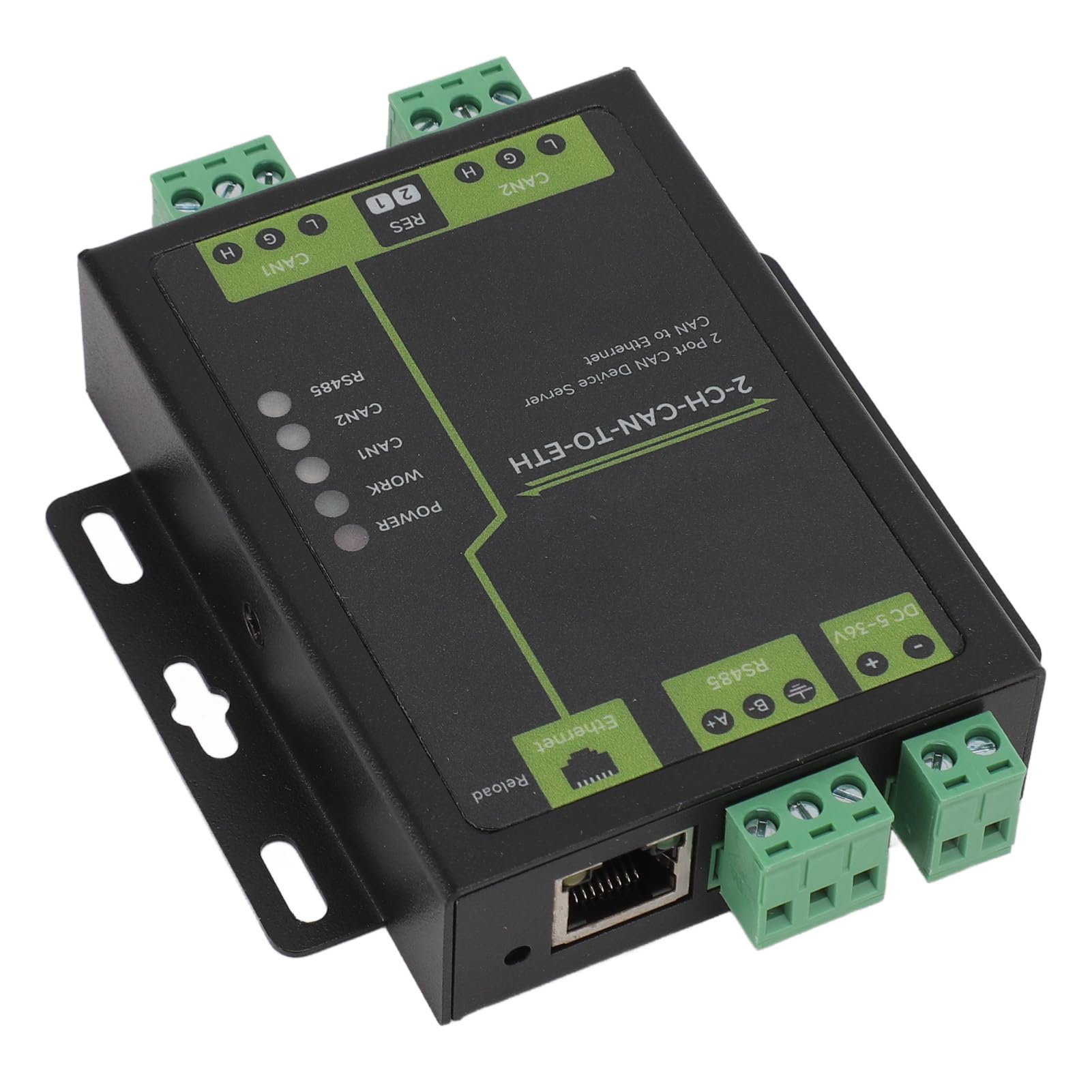 Pilipane 2 PORT CAN TOTERNET SERVER PROFESSIONNELLE INDUSTRIAL GRADE 2 CH CAN CAN RS485 Ethernet Double POITE CAN à Ethernet Convertisseur pour ordinateur