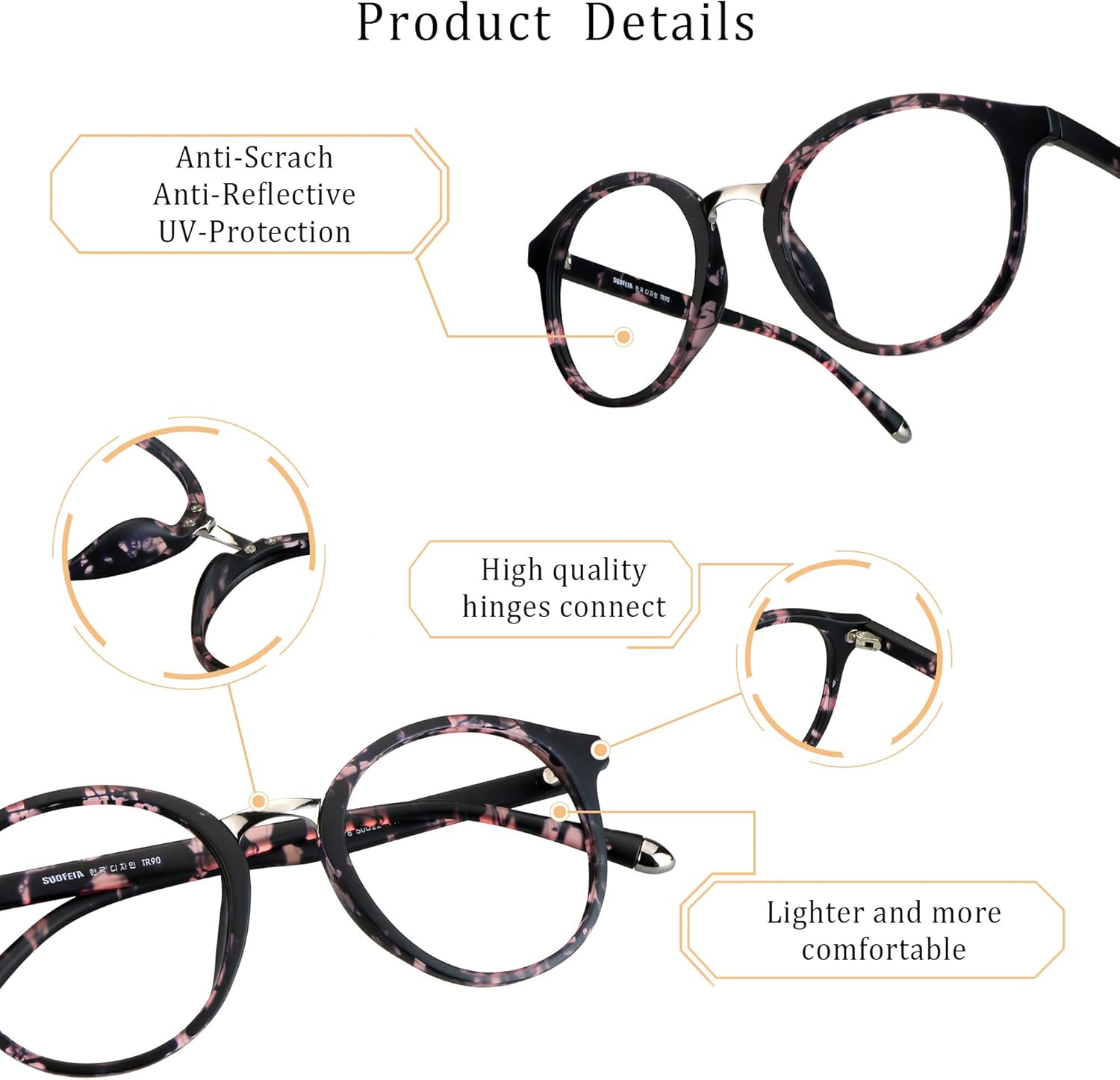 LifeArt Blue Light Blocking Glasses, Anti Eyestrain, Computer Reading Glasses, Gaming Glasses, TV Glasses for Women Men, Anti Glare (Black, +3.75 Magnification) - Image 2