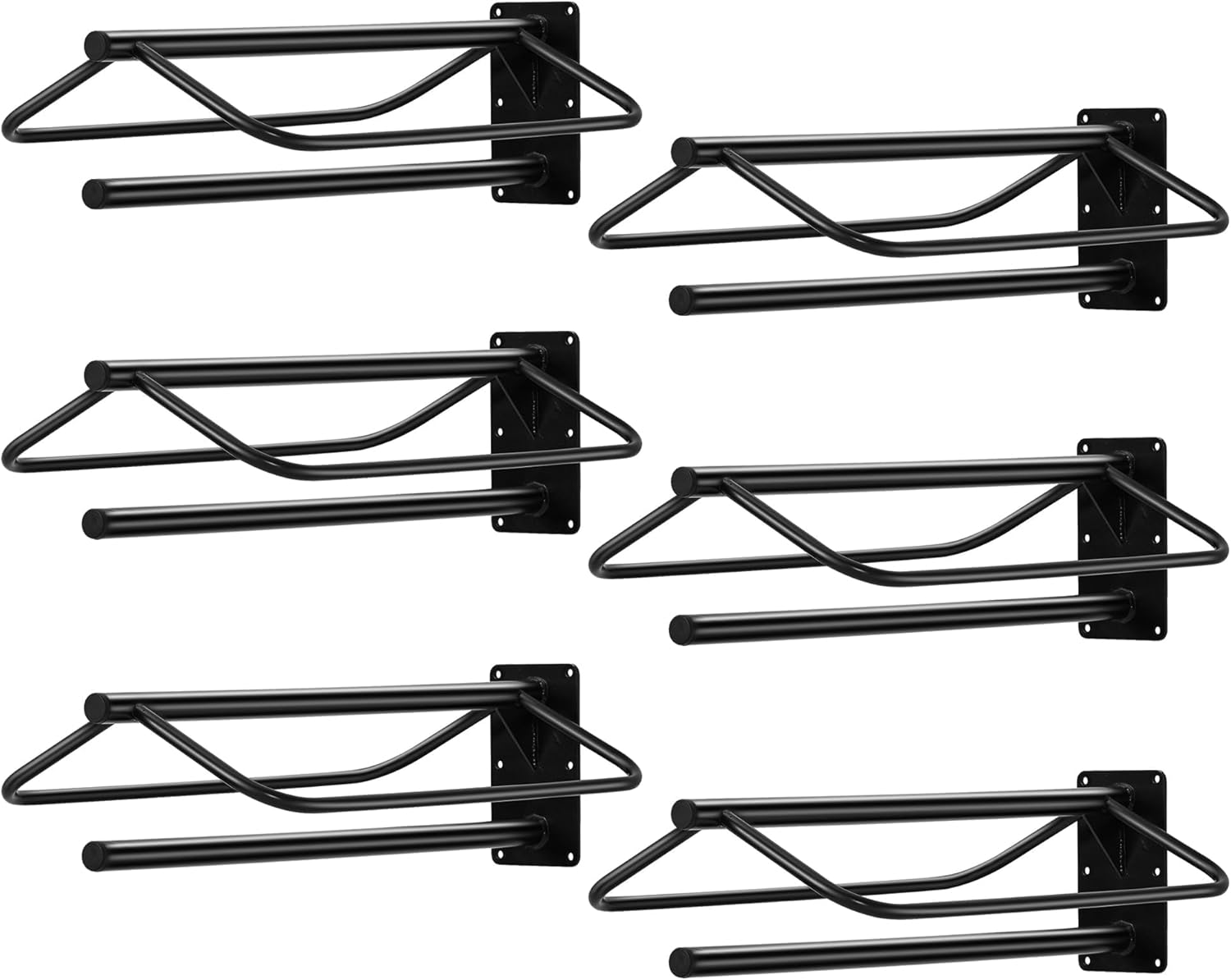 4 Pack Saddle Rack with Pad Bar, 12.6 x 23.6 in Heavy Duty Wall Mounted Saddle Stand, Heavy-Duty Steel Saddle Holder for English Western Saddles Horses Blanket,Tack Room, Horse Stall, Black