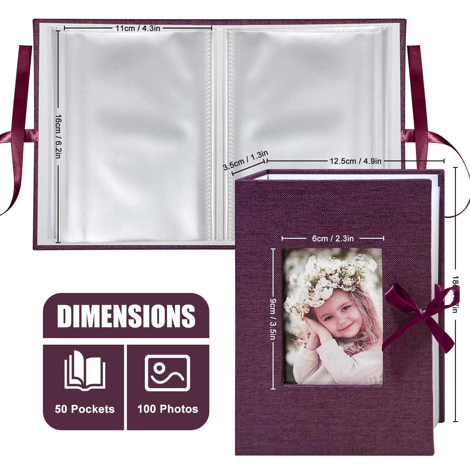 Album Photo SEKISEI Harper – Mini Album Poches L – 80 Vues – Bleu – Import Japon (XP-80M)