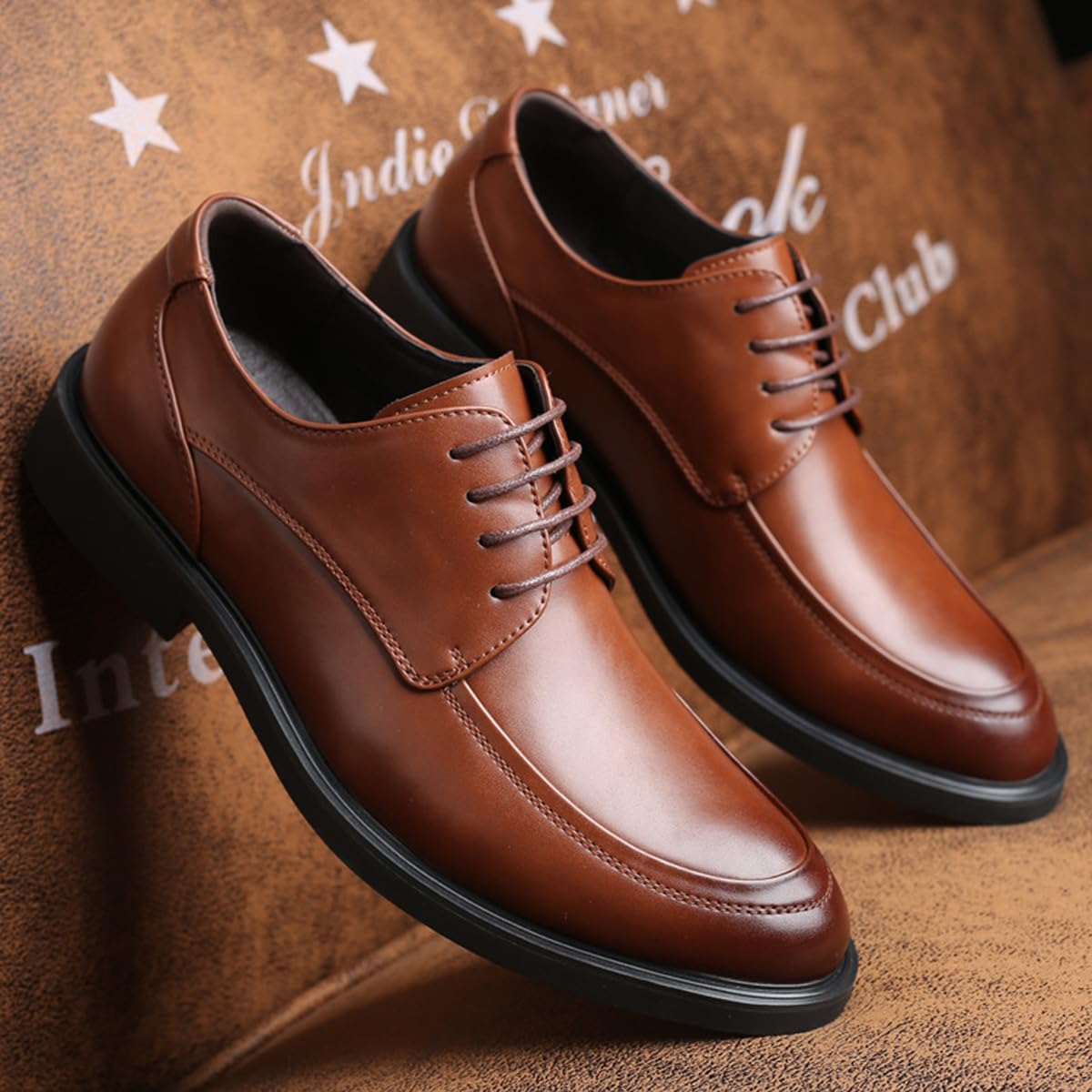 Uomo Scarpe da Derby Eleganti Stringate Francesine Classiche | Scarpe da Uomo Classiche Oxford per Università, Ufficio, con lacci Suola Antiscivolo, Comode da indossare tutti i giorni