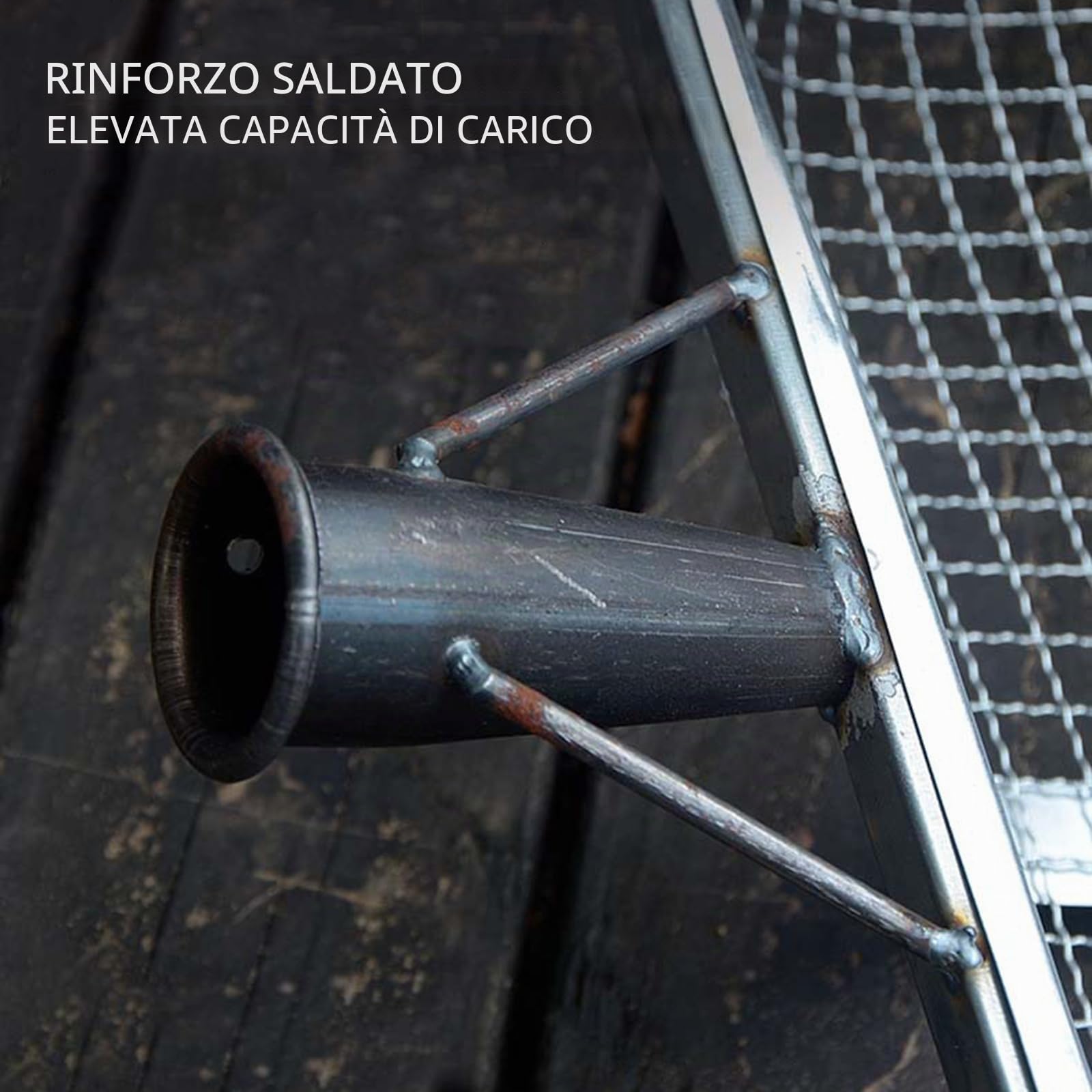 Robusta pala setaccio da fattoria con design ergonomico del manico setaccio per la raccolta semplifica la preparazione del terreno e la raccolta delle colture