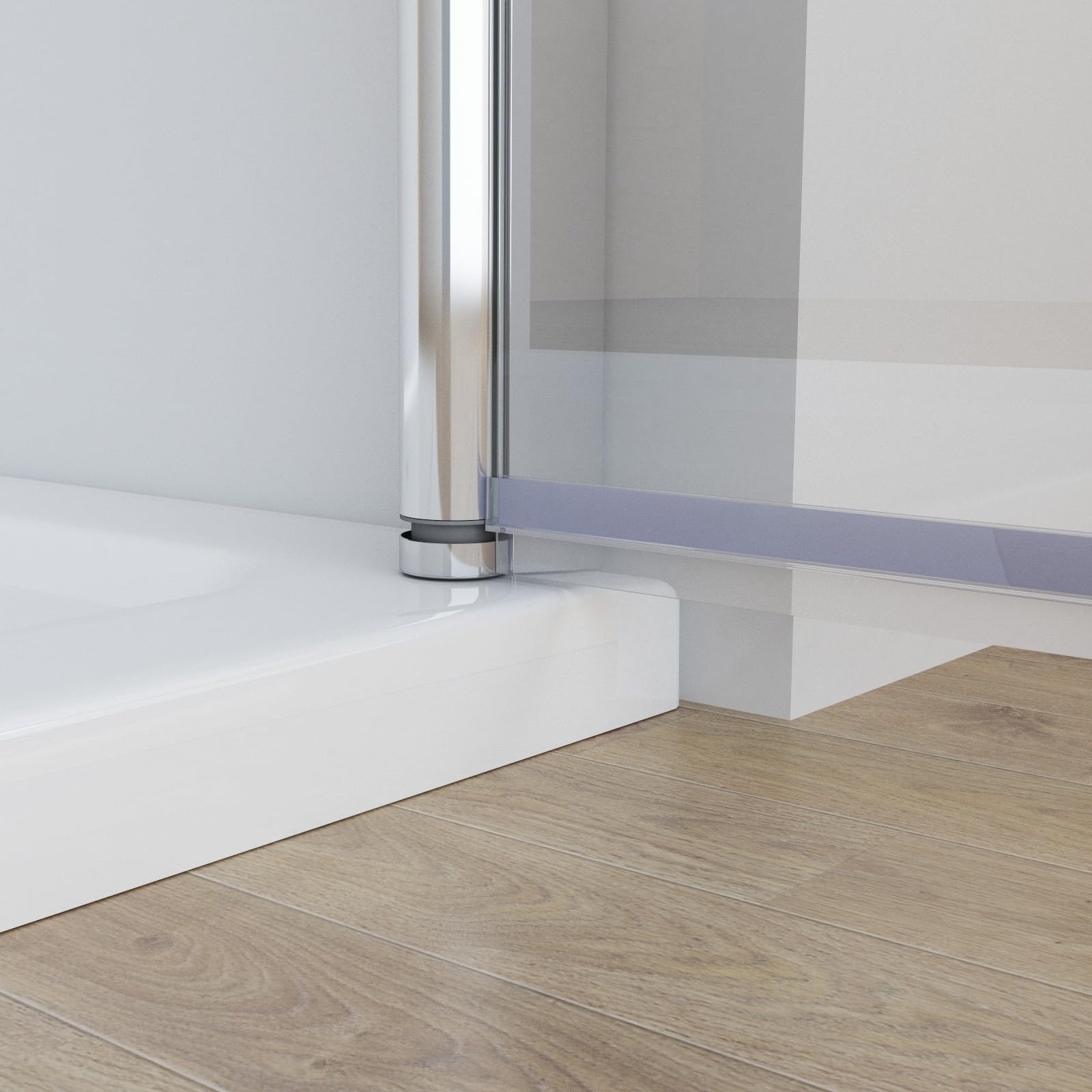 MIQU Nischentür 100 x 185 cm Duschabtrennung Duschwand für Dusche Pendeltür Schwingtür Duschtür aus 5mm NANO Sicherheitsglas ESG Rahmenlos duschtrennwand ohne Duschtasse