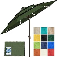 Vista 19 de EliteShade USA - Sombrilla solar de 9 pies / 2.74 metros, de 3 niveles, con 10 años sin decoloración, 80 luces LED para patio, mesa al aire libre