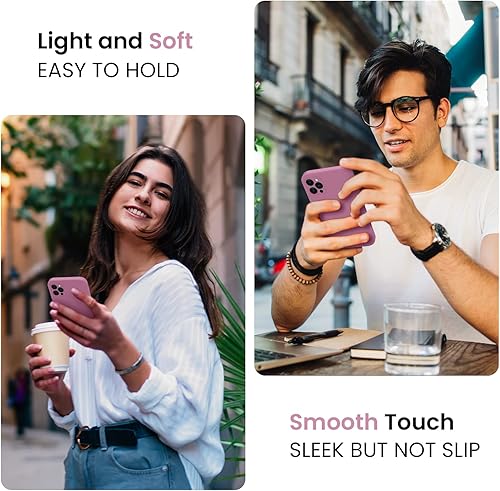 Miniatura 2 de FireNova Funda para iPhone 12 Pro, funda de silicona mejorada protección de cámara con forro de microfibra suave antiarañazos, 6.1 pulgadas, morado