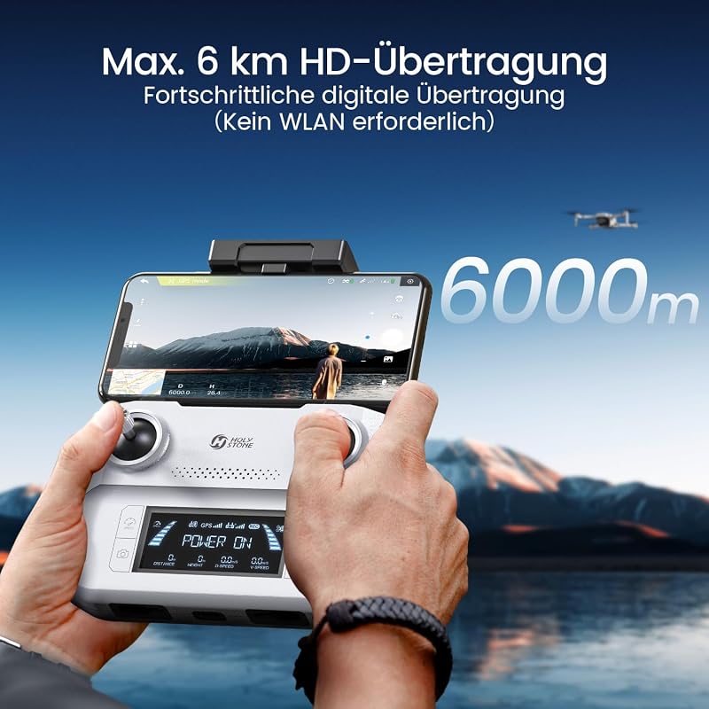 Holy Stone HS360D GPS Drón 4K Kamerával, 6 km Hatótáv, 40 Perc Repülési Idő, Összecsukható