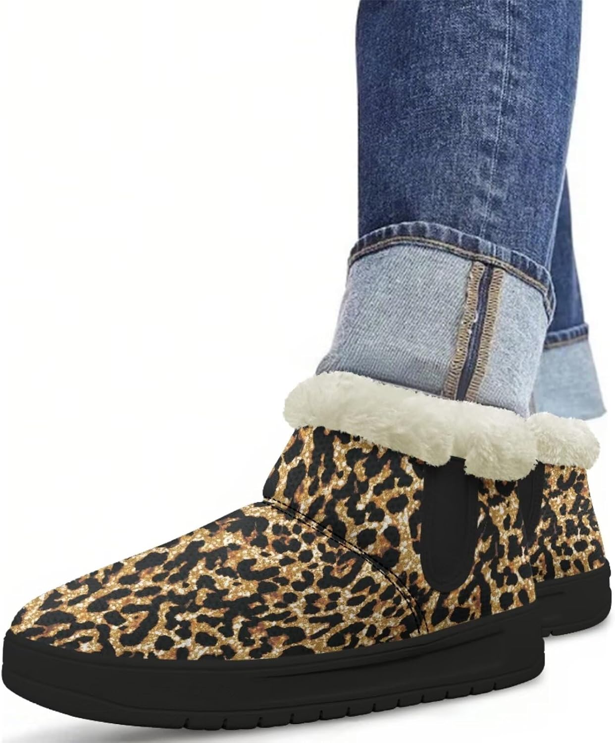 Binienty Womens Mens Heavy Duty Snow Boots with Plush Fur Lining Winter Hiking Boot Non-slip Outdoor Ankle Shoes