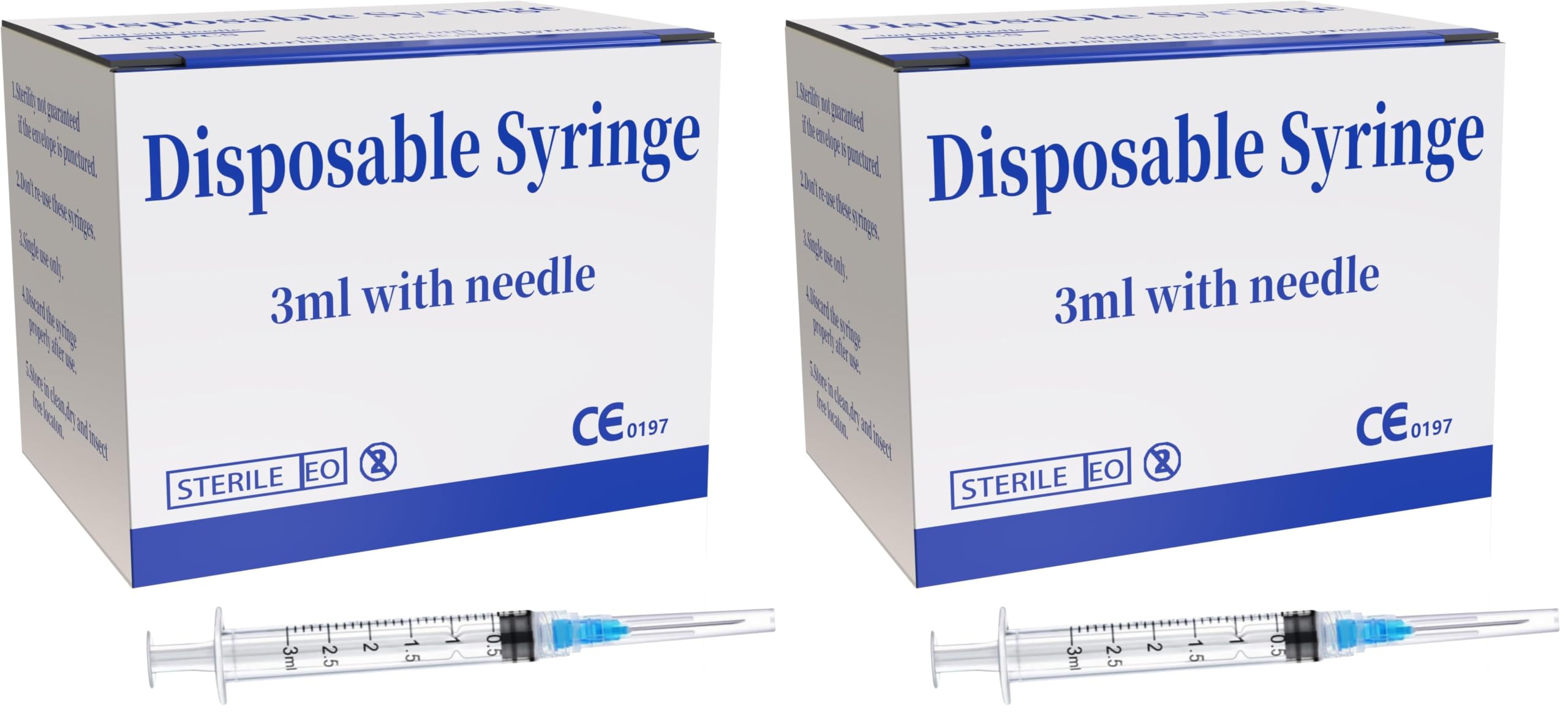 100 Pack 1ml 25Ga Plastic Syringe with Measurement for Scientific Labs, Industrial Dispensing Animal and Pet Supplies, Disposable Individually Wrapped (100, 1ml 25Ga) — Amazon image 13