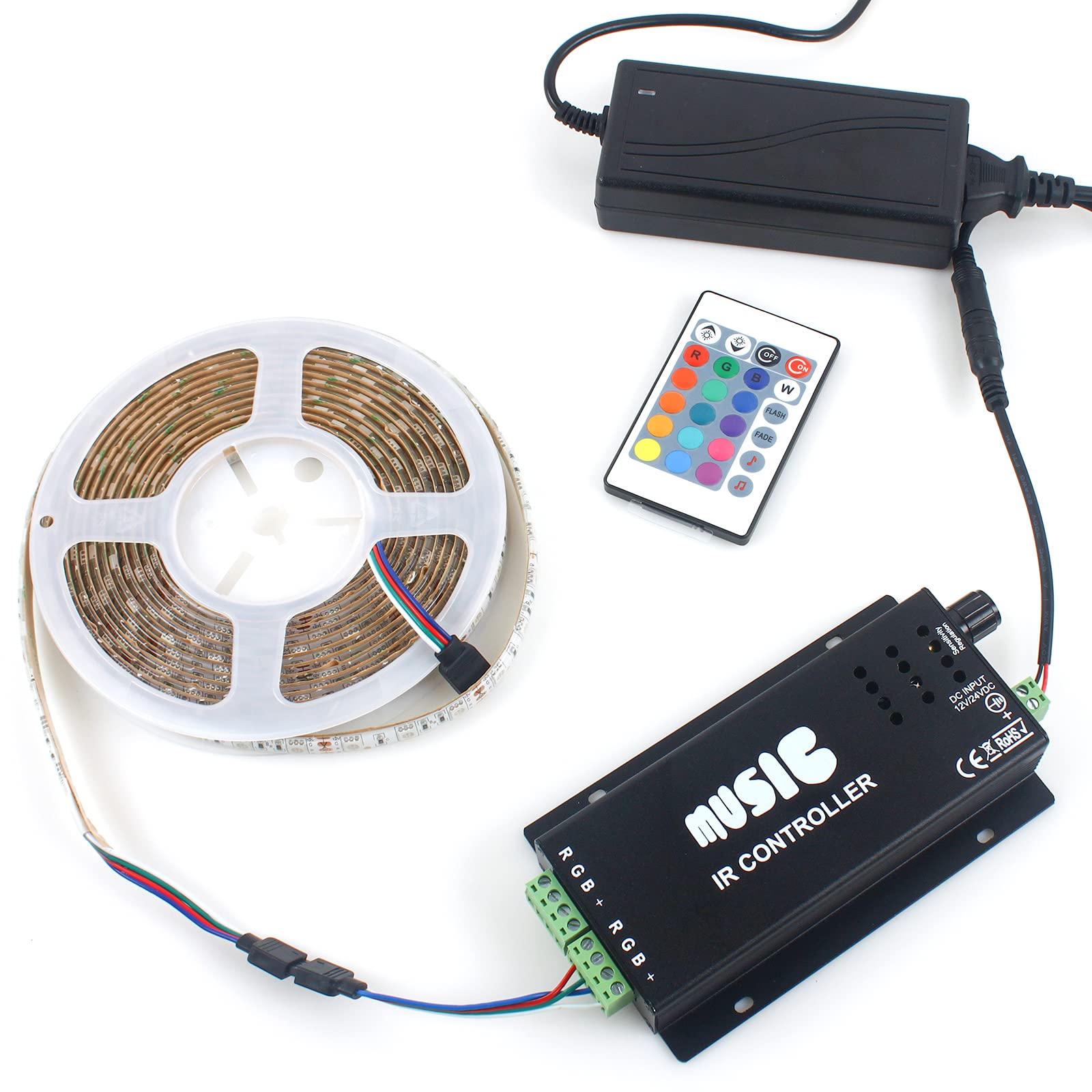 Amazon.co.jp : RGBZONE RGB 4ピン LEDコントローラー、DC12-24V LED