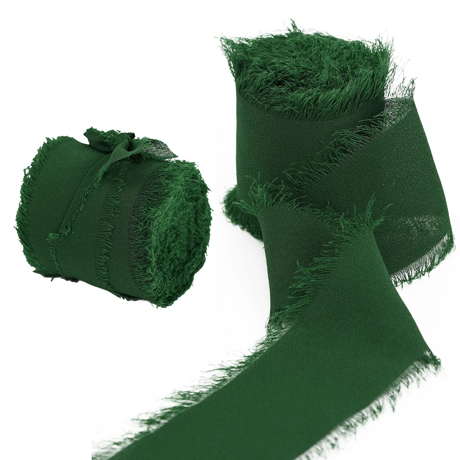 Rubans en mousseline à franges 40 mm pour sublimer vos bouquets de fleurs d'un nœud parfait