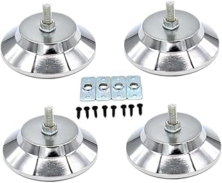 Xiaokeis 4 Pcs Pool Table Leg Levelers, Universal Adjustable Height Furniture Levelling Feet Billiard Table Leg Leveler, Heavy Duty Leveling Feets for Pool Tables Soccer Tables(Silver)
