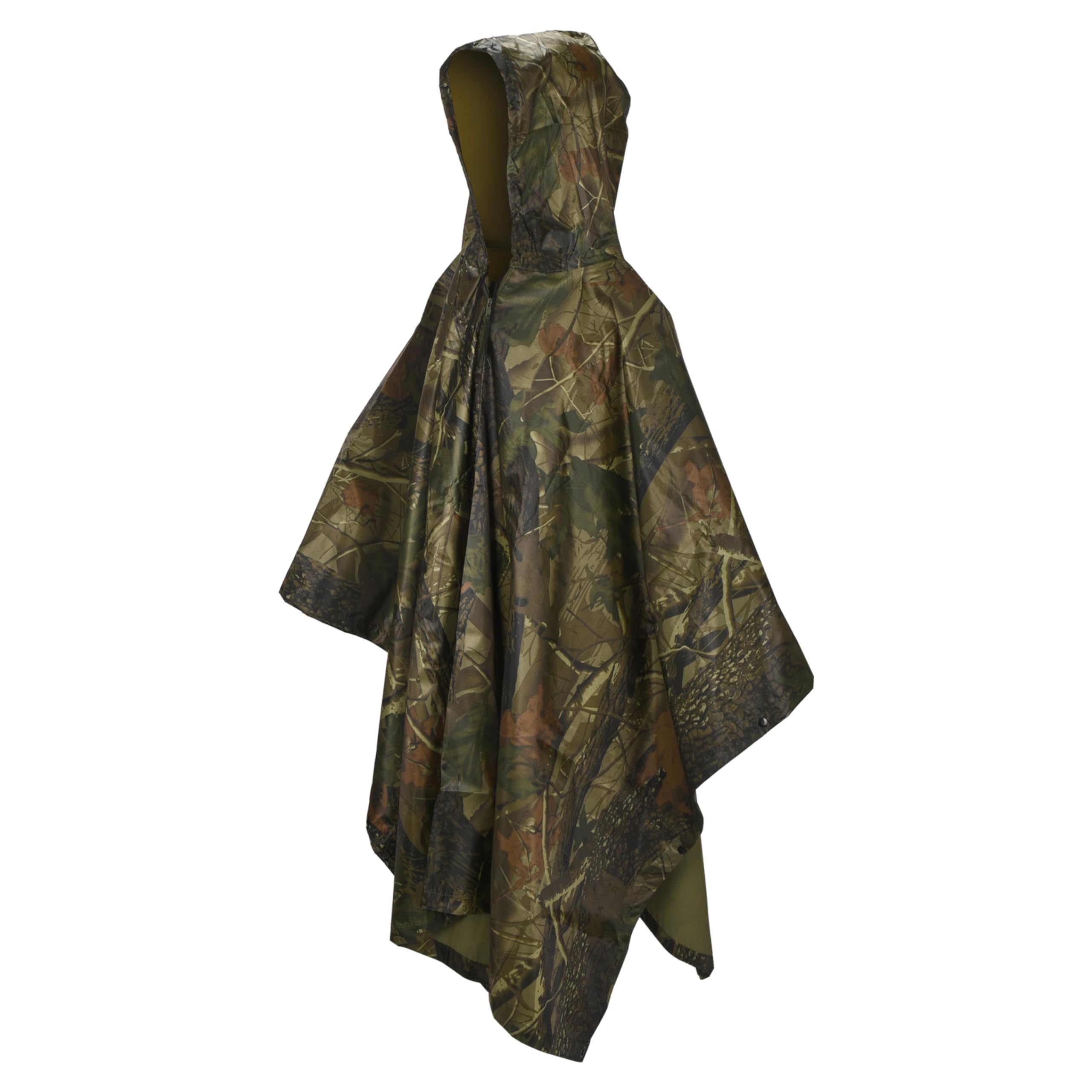 ACOWAY Camo Rain Poncho - Versatile Polyester Ponchos for Men and Women - One Size Fits All Raincoat with Hood - Use as Hunting Blind, Emergency Shelter, Picnic Blanket and More