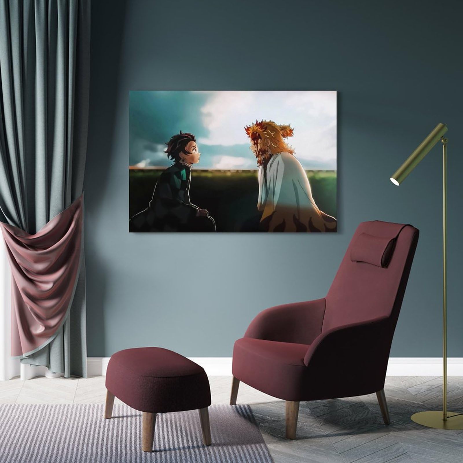 Poster Kokushibo Anime Demon Slayer - Art mural sur toile - Décoration