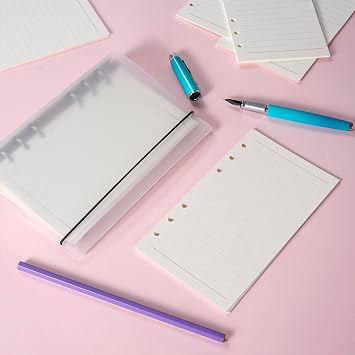 A6 Lined Refill Paper 135 Sheets 8mm Ruled for 6-Ring Planner, 171x94mm