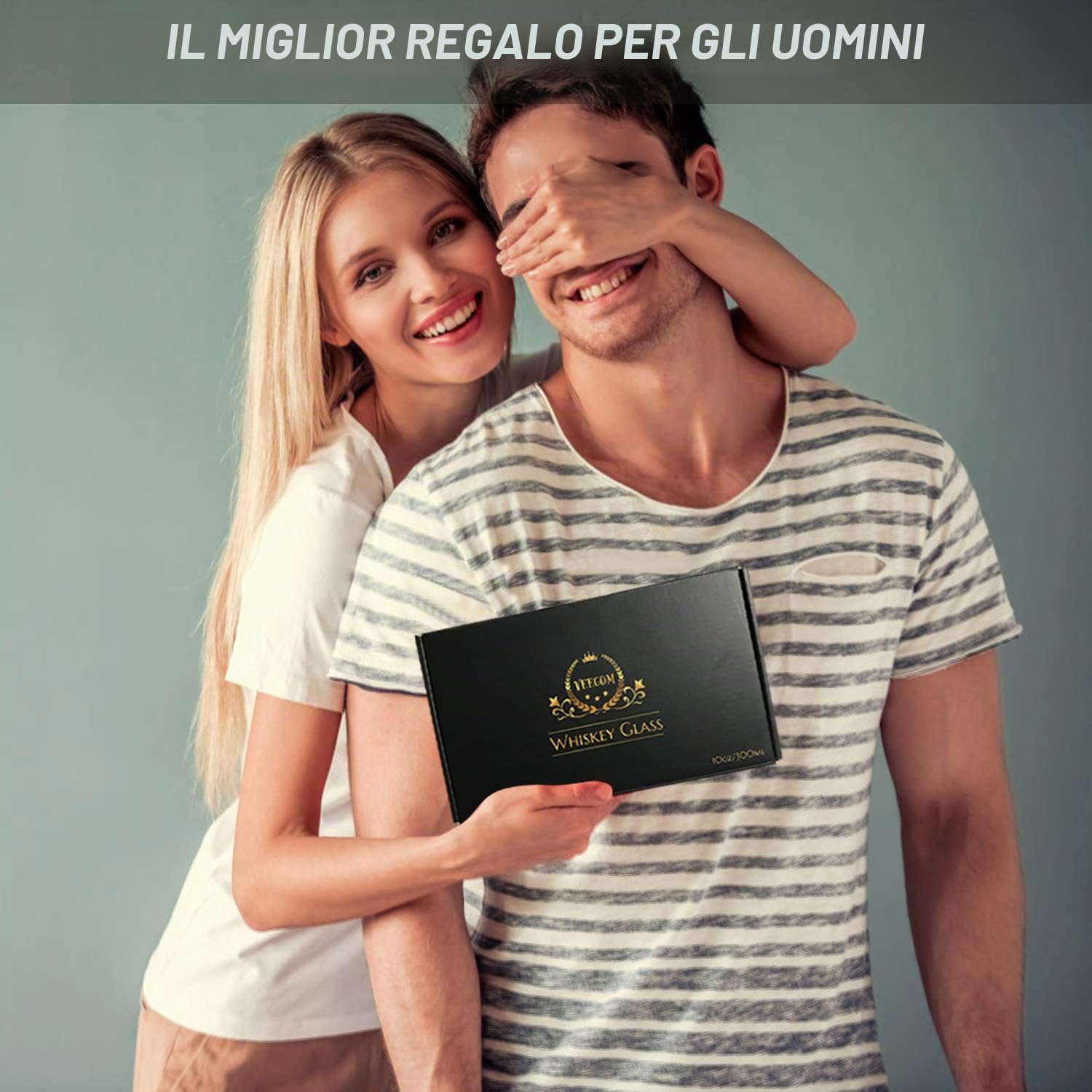 Bicchieri Whisky, 300ml Bicchiere Whisky Cristallo, Set Bicchier Whisky di 2, Bicchieri da Cocktail Bicchieri da Rum Liquore Regali per Lui, Uomo, Fratello, Papà, Compleanno