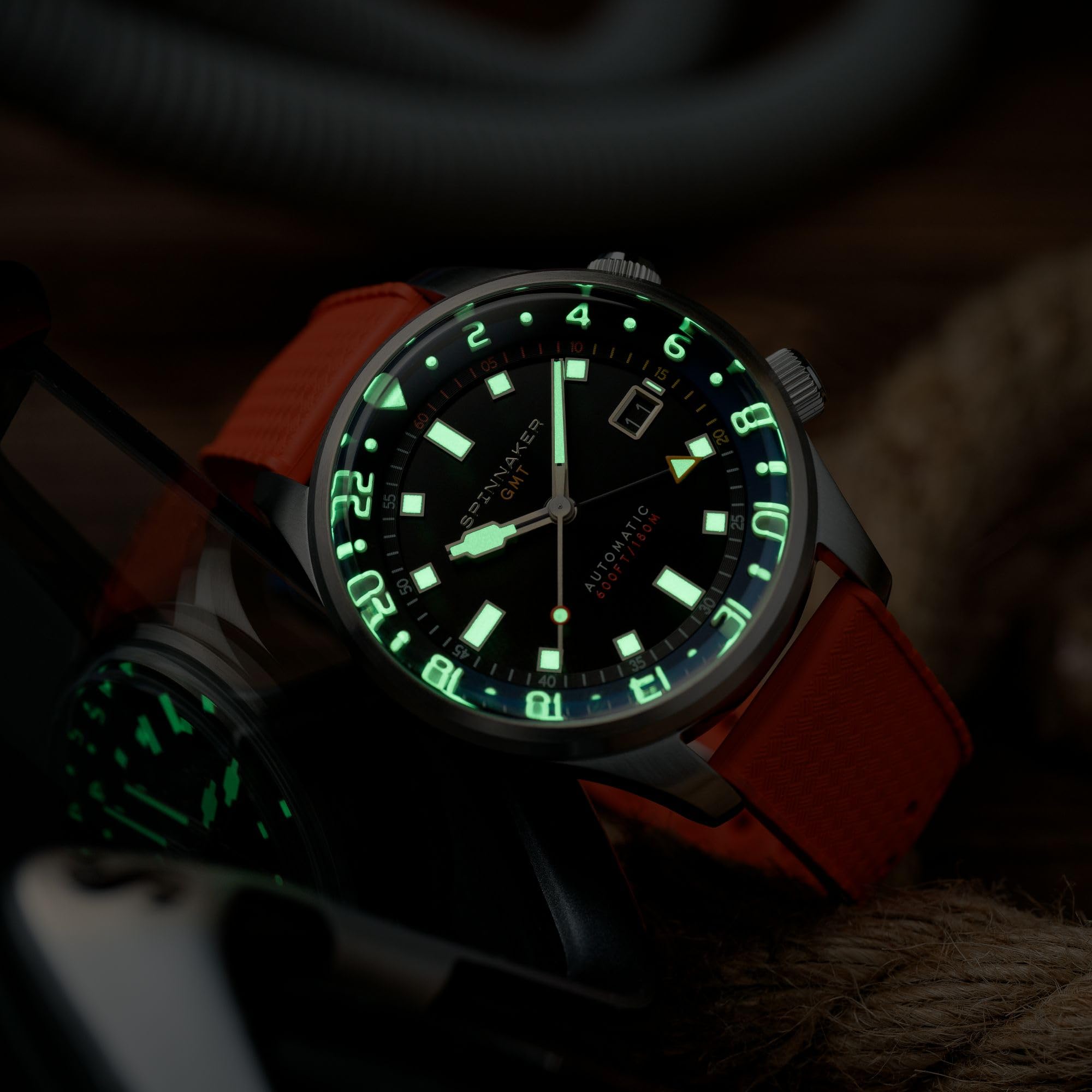 Spinnaker Bradner GMT SP-5121 - Orologio automatico da uomo, 42 mm, con cinturino in acciaio inox massiccio