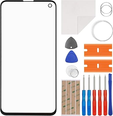 E-yiiviil Front Glass Outer Screen Lens Replacement Compatible with Samsung Galaxy S10E SM-G970F SM-G970U 5.8 inch with Tools(No Display and Touch digitizer)