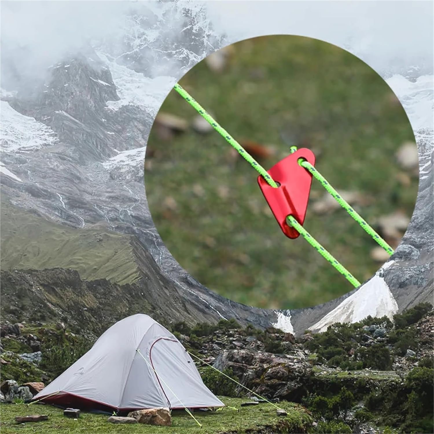 Guyline Tensioner 20/80 PCS Tent Rope Buckles Aluminum Alloy Camping Wind Rope Stopper For Outdoor