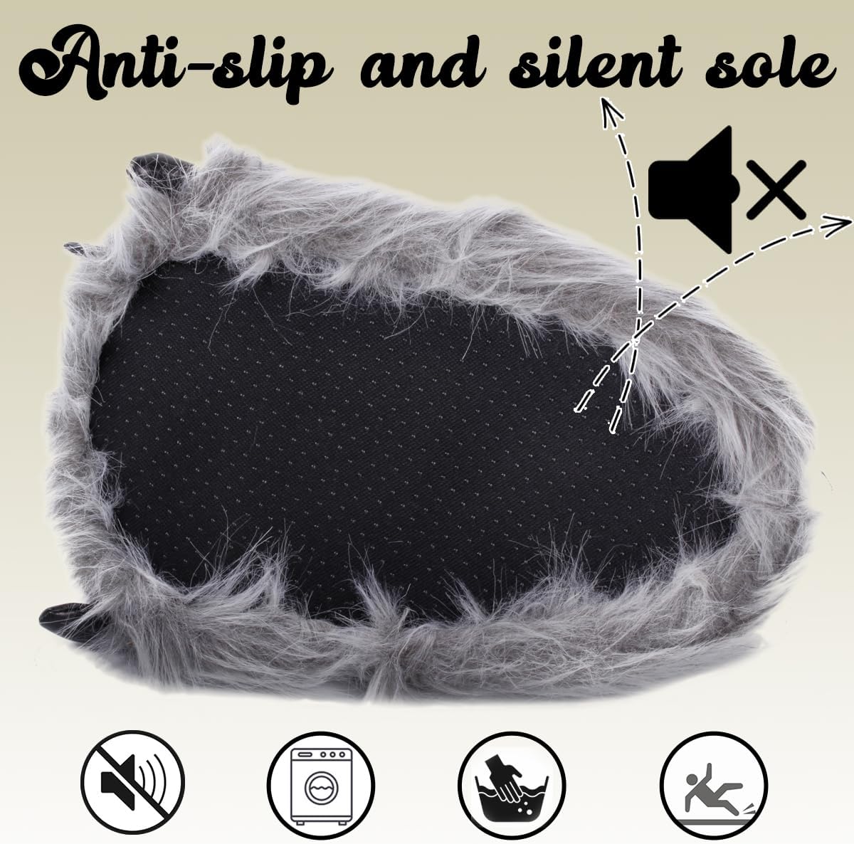 Caramella Bubble Cute Fuzzy Animal Paw Slippers Fluffy Animal Claw Slippers Soft Funny Monster House Shoes for Adults Women for Vacation Birthday - Image 5