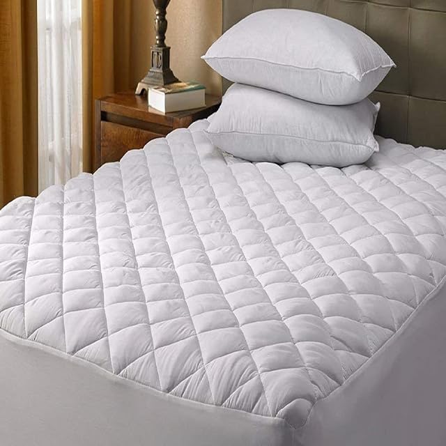 Quilted Mattress Protector King Bed Size Polycotton Cover Extra Deep 30cm Fabric Skirt All Uk Sizes