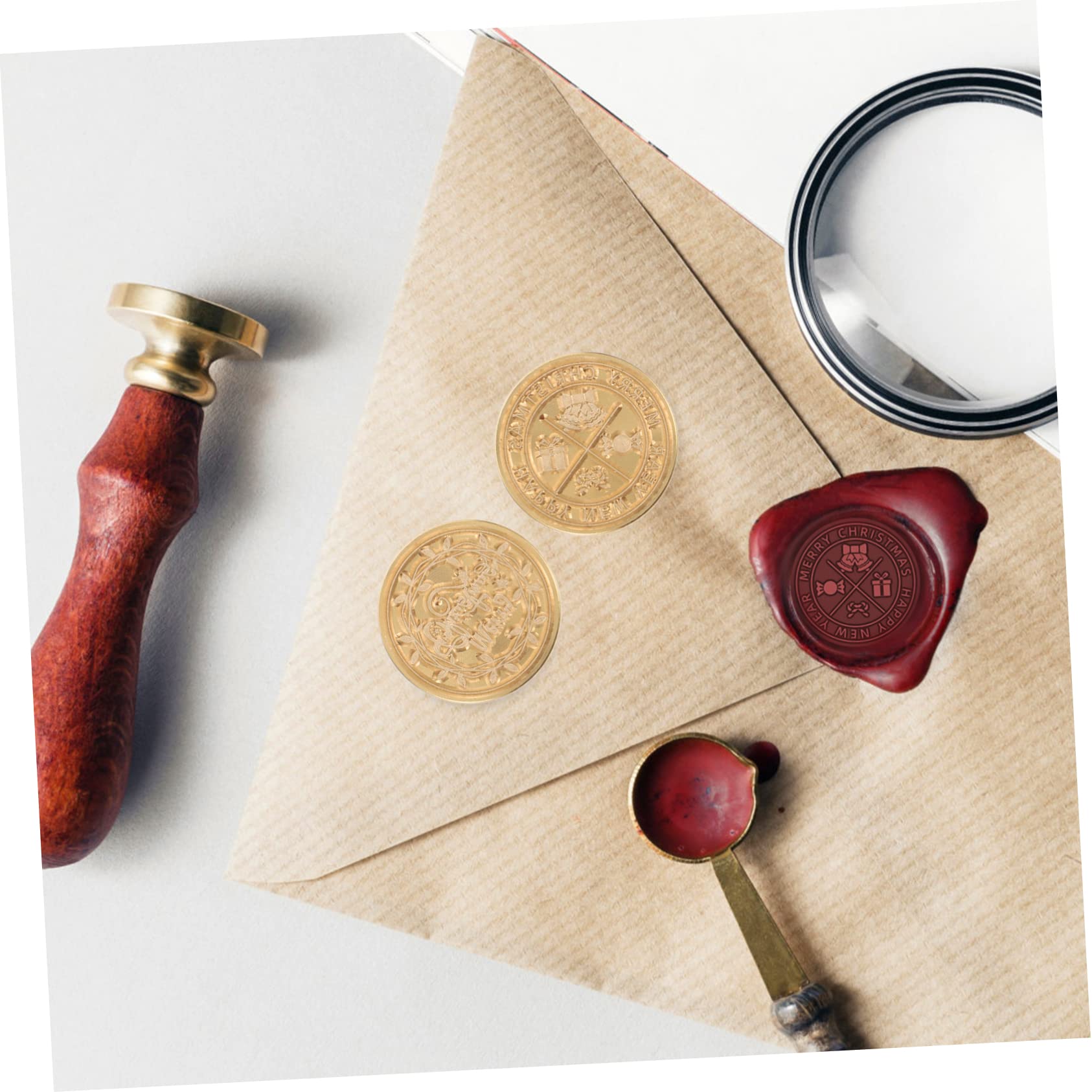 SEWACC 14pièces Têtes De Cire De Noël Sceau Cire Pour Enveloppes Et Invitations Décorations Élégantes Et Uniques