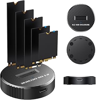 Hard Drive Enclosure | 10Gbps Portable Plug-and-Play Model | External Hard Drive Docking Station - for Desktop, Laptop, , Media Storage