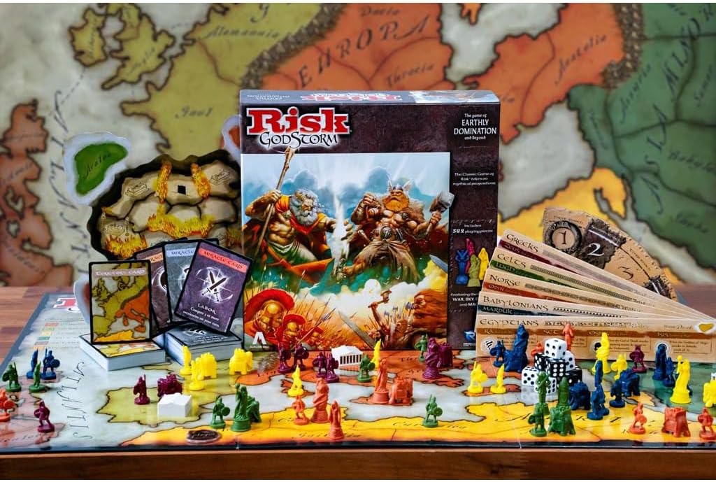 Renegade Game Studios Risk Godstorm: Ancient Civilization Strategy Board Game, 382 Miniatures, 2-5 Players, Ages 10+