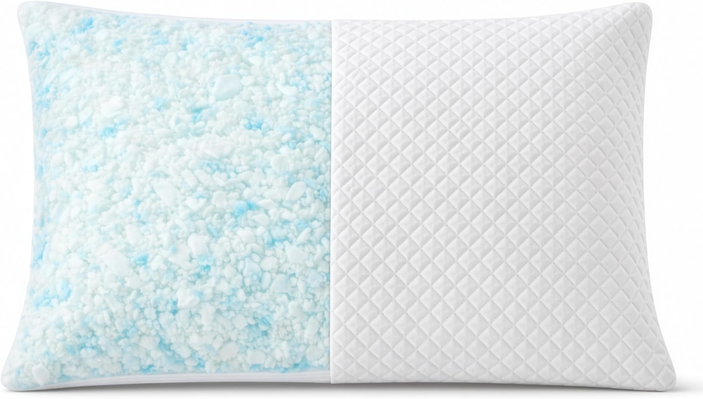MY ARMOR Adjustable Shredded Memory Foam Pillow with Extra Filling | 350 GSM Antimicrobial Cover | 17" x 27" - 1 Piece