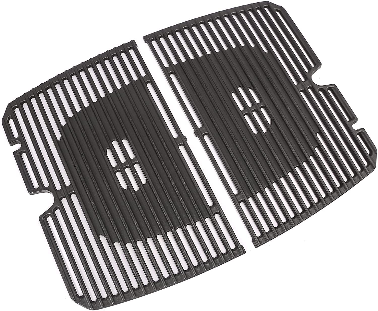 GFTIME 35 x 23.5CM Gusseisen Grillrost für Burnhard Wayne Tragbarer 2 Brenner, Burnhard Gasgrill Wayne zubehör massives Gussrost, 2 Stück
