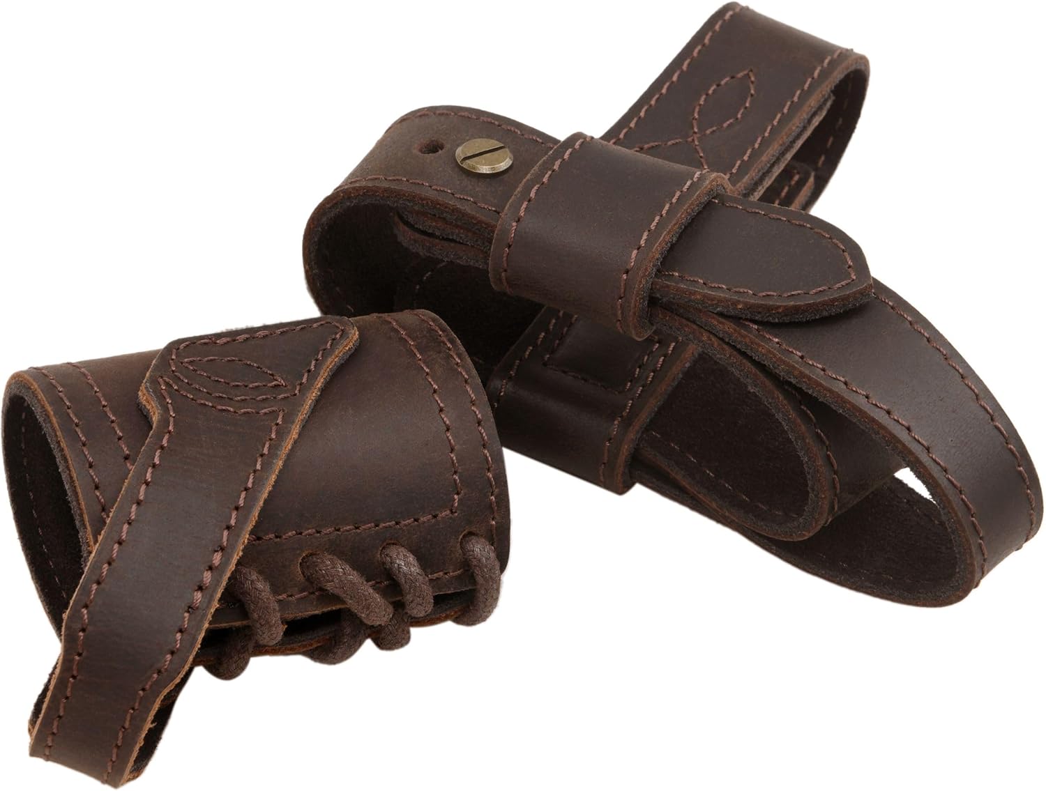 Tas Trost Adjustable Leather Barrel Sling Loop with No Drill Gun Stock Harness Adaptar for Hunting Shooting