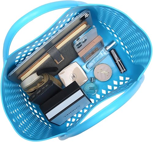 Miniatura 3 de Micmores Bolsa tejida de gelatina, bolsa de goma impermeable de viaje para mujer, bolsa lavable para deportes, playa, piscina