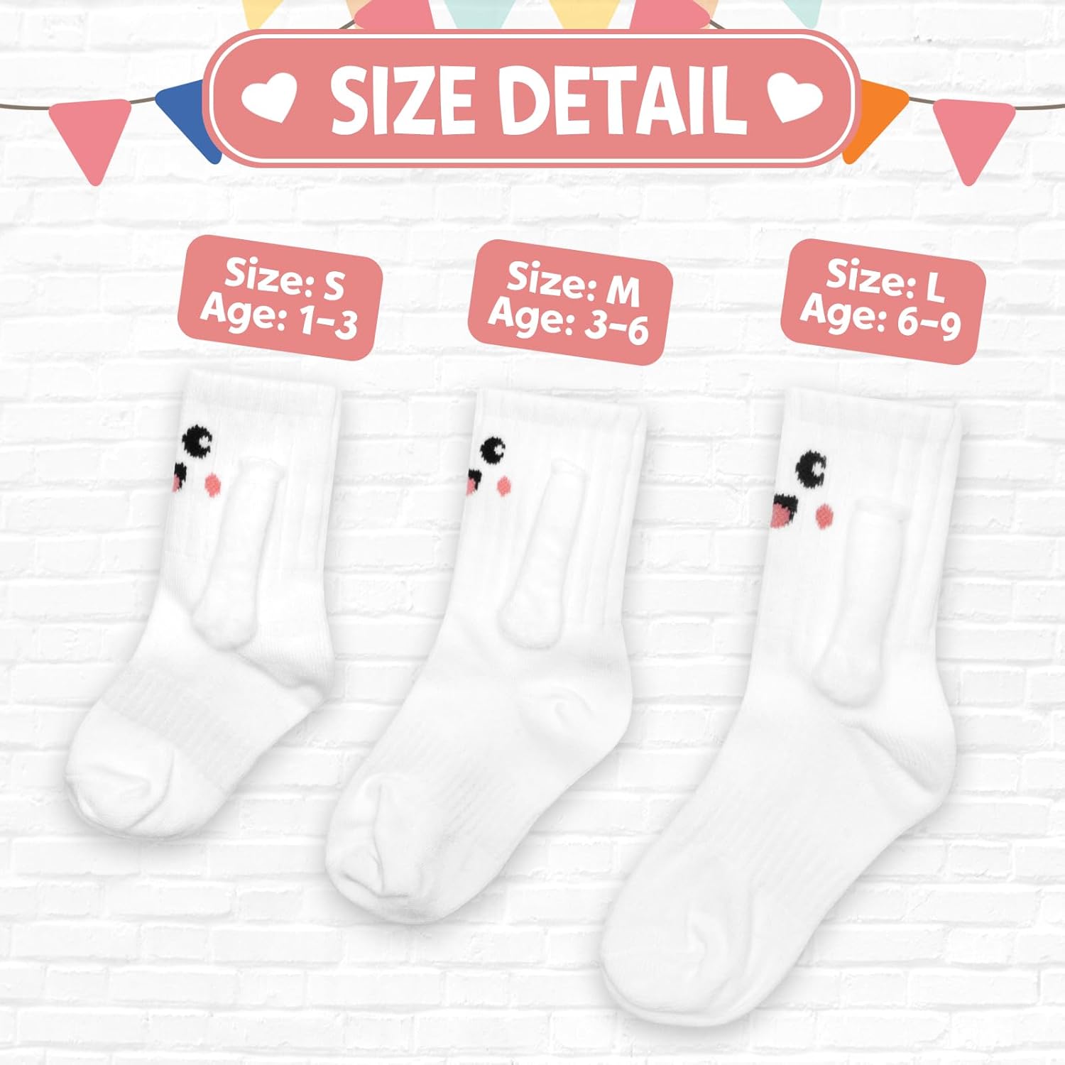 Holding Hands Socks, Crazy Silly Novelty Funny Wacky Mid-Tube Smile Unisex Socks - Image 4