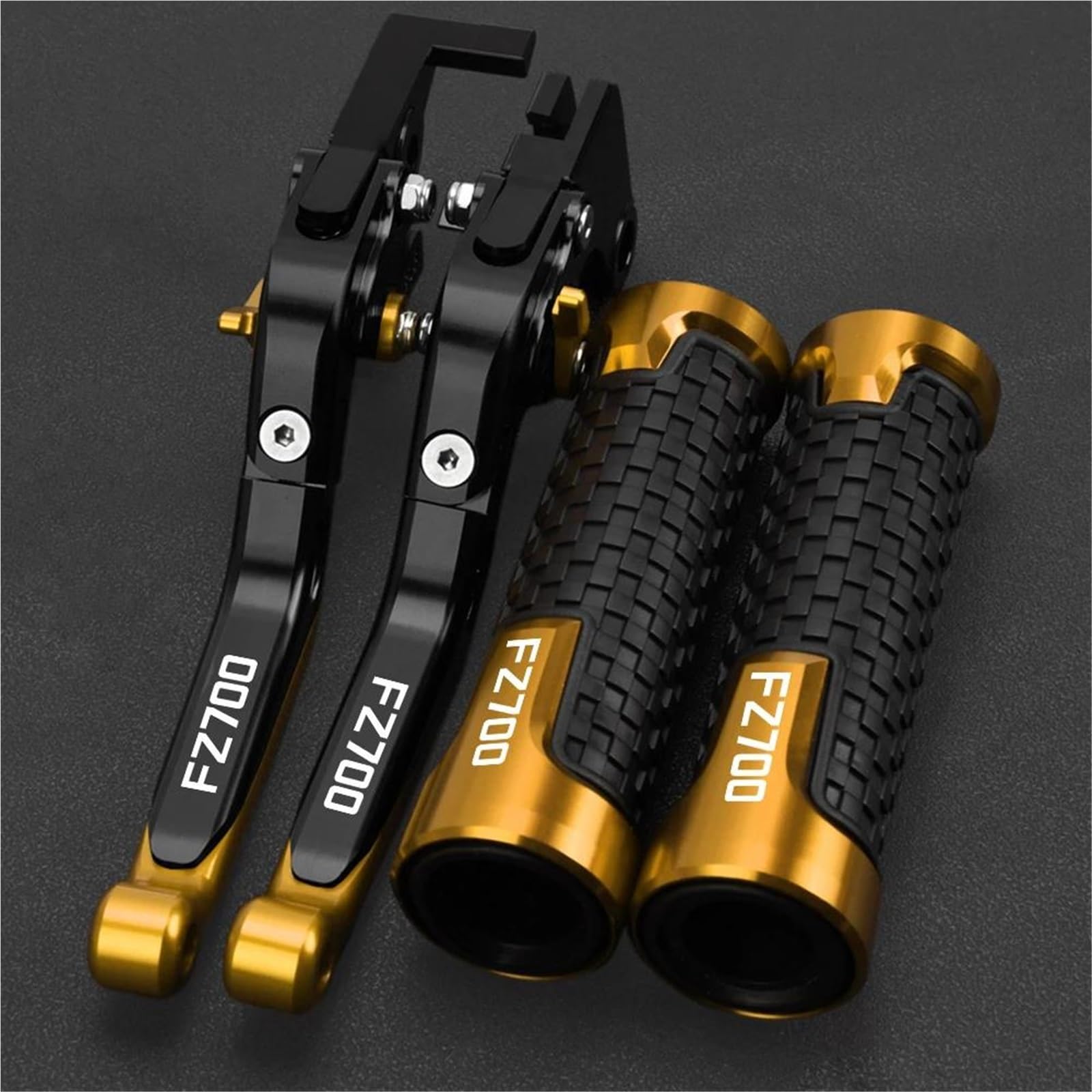 Tgvselpj Yellow 1 Motorcycle Part Motorcycle Parts Adjustable Pivot Brake Clutch Levers Control Handles For Y-Amaha For Genesis Fz700 Fz 700 1987(Yellow 1)