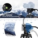 NEEWER Niveau de base 74" Trépied vidéo avec tête fluide, trépied caméra métallique avec amortisseur de friction lisse, épandeur de niveau intermédiaire, plaque de libération rapide compatible avec Manfrotto 501, Max Charger 17.6lb, TP37