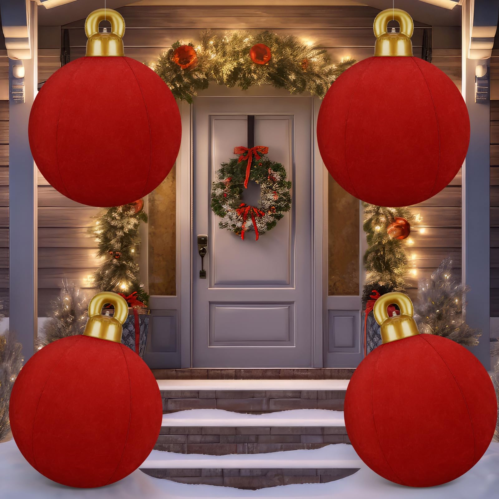 Snapklik.com : Jetec 3 Pcs 32 Inch Giant Velvet Christmas Inflatable ...